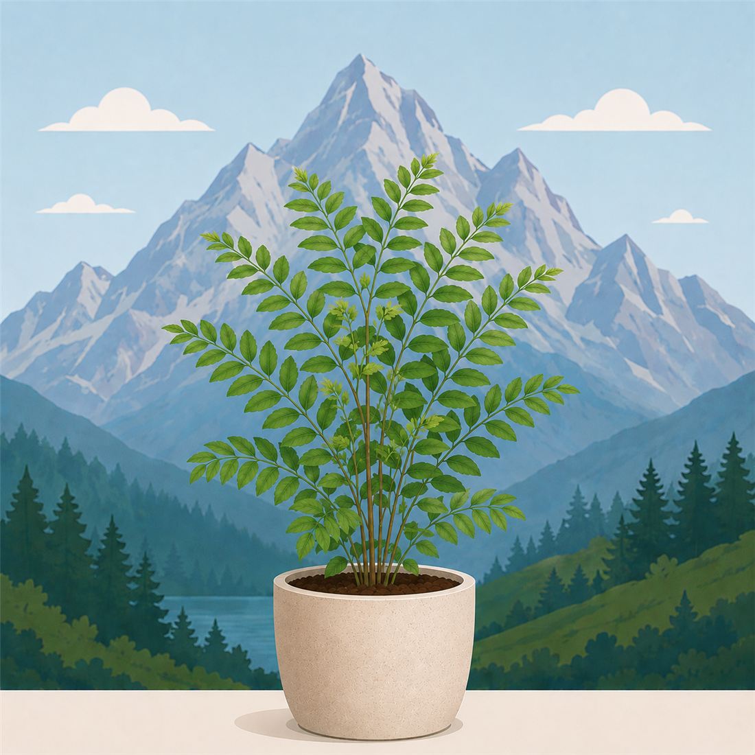 Curry leaf plant for the kitchen